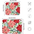thumbnail image 3 of Dish Drying Mat for Kitchen Counter, Pink Red Poinsettia Christmas Flowers Microfiber Kitchen Dish Mat Super Absorbent Dish Drainer Mat Heat-resistant Kitchen Counter Mat, 18x24 Inch, 3 of 7