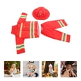 thumbnail image 3 of ColoMX 1 conjunto de traje de bombero: disfraz de bombero para muñecas de verano de 43 cm y niñas, con sombrero y accesorios para peluche de oso., 3 of 7
