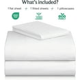 thumbnail image 3 of LuxClub 3PC Twin Sheet Set, Deep Pockets Wrinkle Free Cooling Bed Sheets Hotel Bedding for Women, Men, Includes 1 Fitted Sheet, 1 Flat Sheet and 1 Pillowcase-Silky Soft White, 3 of 9