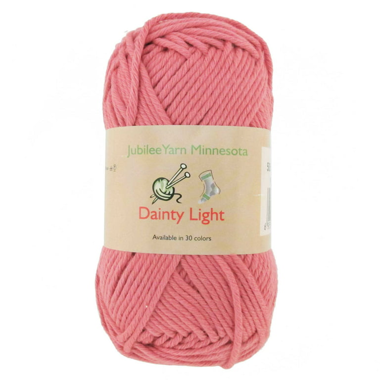 JubileeYarn Medium Gauge Worsted Weight Yarn - Dainty Light - 4 Skeins -  100% Cotton - Sand - Color 1225 