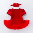 thumbnail image 6 of Fesfesfes Toddler Baby Bodysuit Girls Net Yarn Solid Color Rose Flower Romper Jumpsuit Short Skirt, 6 of 9