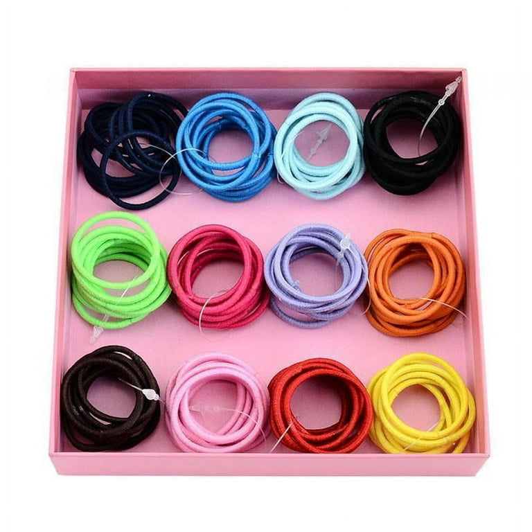 Set Colored Rubber Bands Hair Colorful Stock Photo 424020298