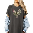 thumbnail image 6 of Ink Printed Camo Rooster Shirt for Women Farm Wife Graphic Tee Country Homestead Gift Pepper Shirt Adult X-Large, 6 of 8