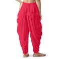 thumbnail image 6 of Stylesindia Womens Loose Fit Rayon Dhoti Pant Patiala Slawar Bottom Harem Pants Free Size (26 Inch to 38 Inch) (US, Alpha, One Size, Regular, Regular, Pink), 6 of 6