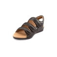 thumbnail image 1 of Sandalia De Piso Color Cafe 100% Piel Ajuste Con Velcro Mundo Terra 025464, 1 of 3