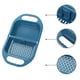 thumbnail image 4 of Yuarrent Cesta de drenaje de PP, portátil, plegable, lavable, 2 compartimentos, colador de limpieza de verduras, colador de interior, accesorios con Organizadores de utensilios de cocina Azul Yuarrent HA012071-01, 4 of 6