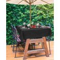 thumbnail image 3 of Outdoor Tablecloth with Umbrella Hole and Zipper 60 x 102 Inch Black Leather Texture Vintage Classic Table Cover for Rectangular Tables Waterproof Tabletop Collection for Patio Garden Picnic Camping, 3 of 6