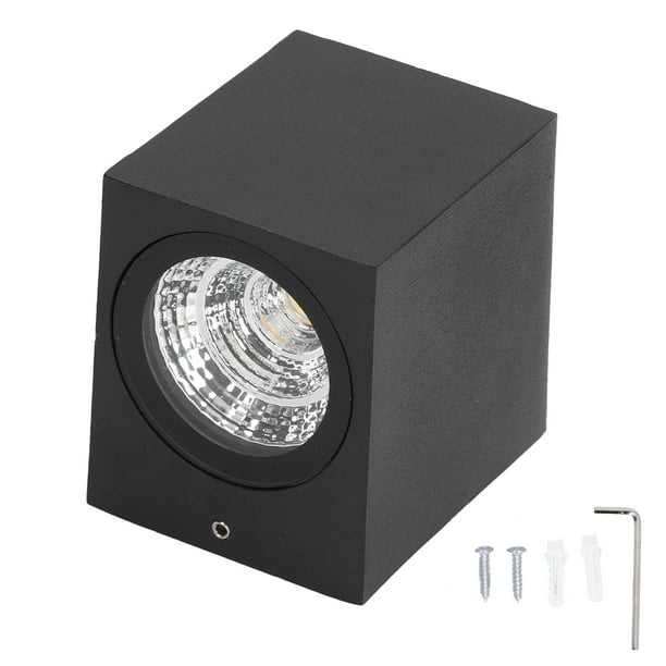 Lámpara de pared LED para exteriores de 5 W, luz de aluminio resistente al agua de 85 a 265 V para pasillo, patio, porche, accesorios de iluminación exteriores, luz cálida de 8x7,5x6,5 cm