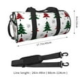 thumbnail image 4 of Easygdp Buffalo Plaid Christmas Trees Travel Bag, Camping, Weekend, Carry On Overnight Duffel Bag with Shoulder Strap, 4 of 8