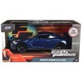 thumbnail image 3 of Brian's Nissan GT-R R35 Blue Fast & Furious 7" Movie 1/32 Diecast Model Car by Jada", 3 of 4