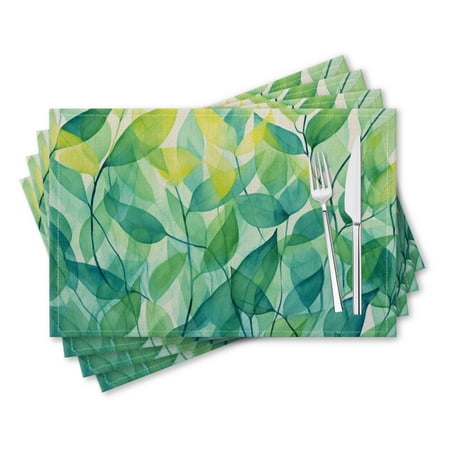 

BaHomeck placemats Set of 4 rectangle Linen Cotton Placemats for Dining Table Washable Heat Resistant 18*12inch Vibrant Watercolor Painting Of Pattern Composed Of Light