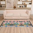thumbnail image 2 of Yayeee Runner Rug for Bedroom 2'x6' Machine Washable Hallway Non Slip Mat, Blue Flowers, 2 of 8