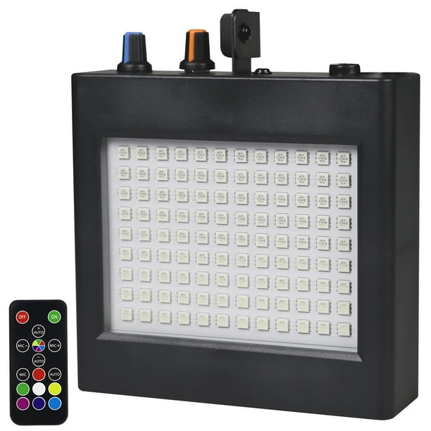 Luz LED estroboscópica XKCL para escenario, 108 LED, 20 W, 110 V, control de sonido