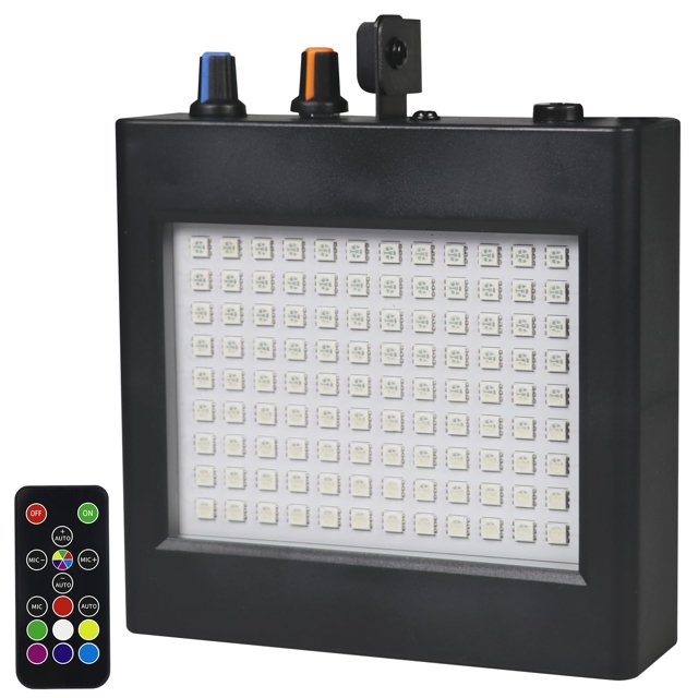 Luz LED estroboscópica XKCL para escenario, 108 LED, 20 W, 110 V, control de sonido