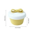 thumbnail image 3 of Sruoe Bow Decor Cotton Rope Covered Storage Bin Two Tone Woven Holiday Sweets Caddy for Desktop Household Stuff, 3 of 6