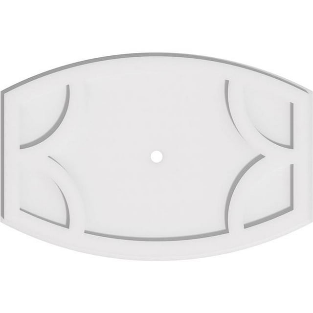 Ekena Millwork CMP26X17KY-01000 1 in. ID x 14 in. Rectangle Kailey Architectural Grade PVC Contemporary Ceiling Medallion