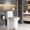 thumbnail image 4 of Ourlova One Piece Toilet Dual Flush 0.8/1.28 GPF Water Saving Design Comfort Height Ceramic Bowl 12 Inch Rough In for Easy Installation, 4 of 5