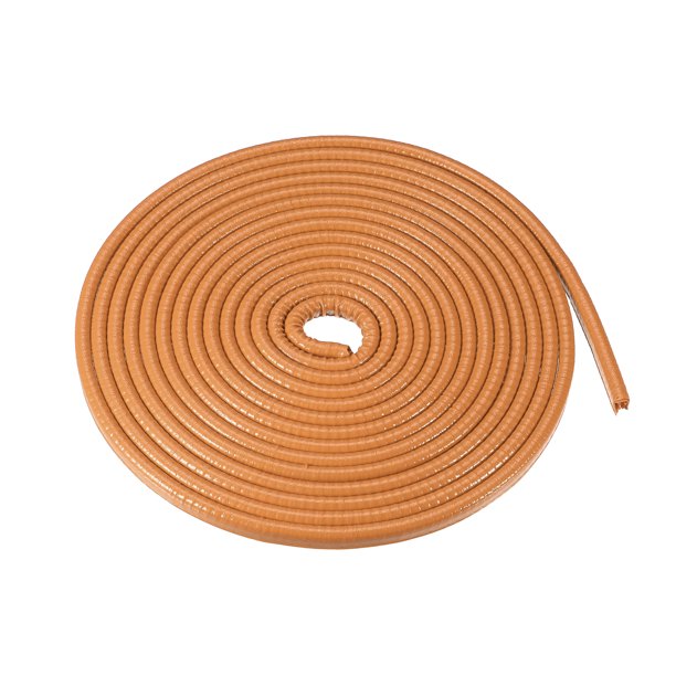 Protector de borde de puerta de coche, 16.4 pies en forma de U Protector de tira de sellado de borde de goma universal para coche camión ATV barco multifuncional sin pegamento PVC hierro naranja