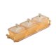 thumbnail image 3 of Plato de frutos secos con tapa, plato dividido para galletas KTV, regalo navideño amarillo dorado, 3 of 9