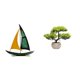 thumbnail image 1 of Figura de velero,Escultura de velero de hierro para decoración de oficina y hogar,Estatua de barco de escritorio para decoración de entrada de gabinete,Árbol bonsái artificial,Árbol, 1 of 8