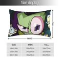 thumbnail image 4 of Invader Zim Pillowcase Cushion Pillow Covers With Hidden Zipper Pillow Case Decor For Bed Dorm Sofa Couch Car 16"x24", 4 of 8
