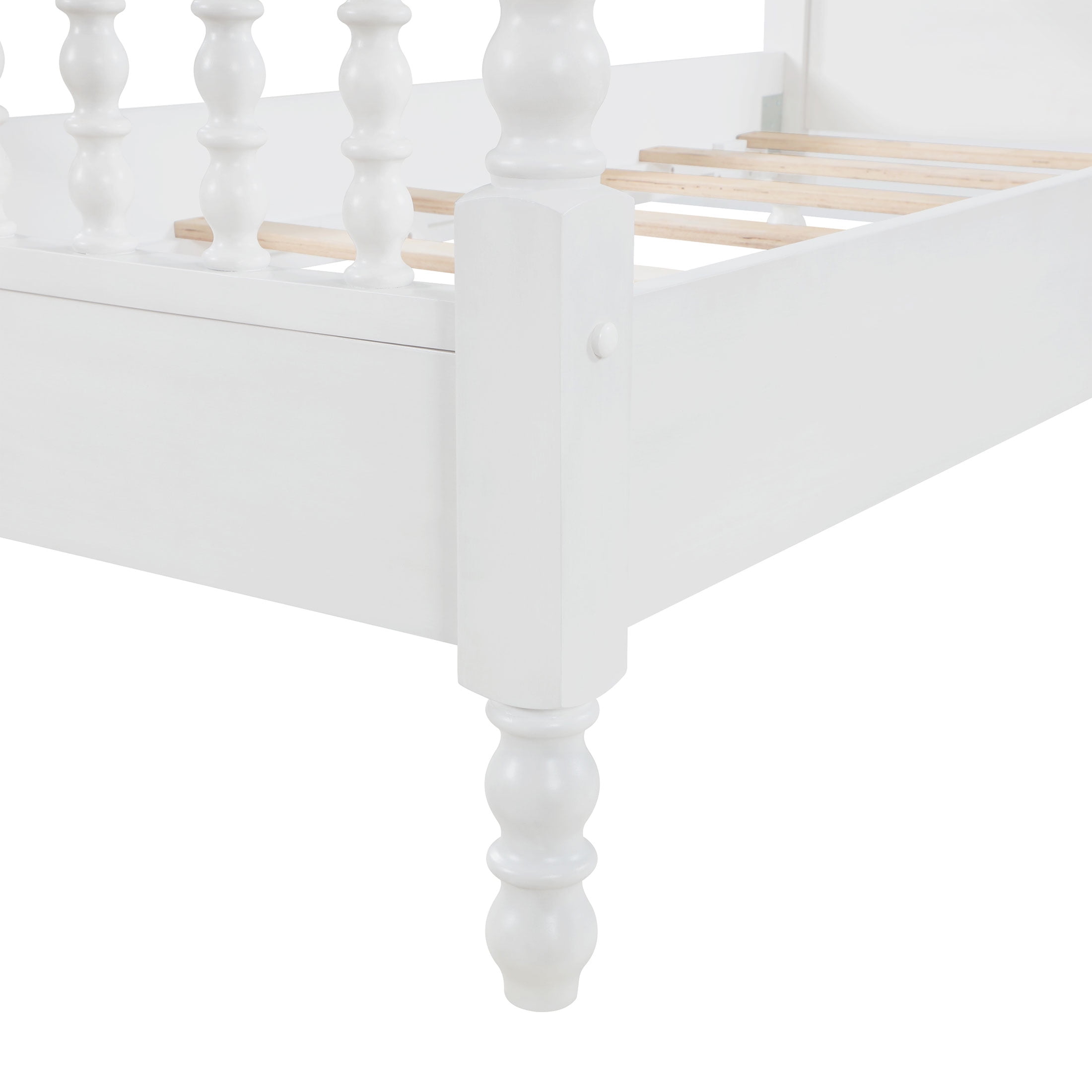 The Pioneer Woman Harper Twin Spindle Bed, White