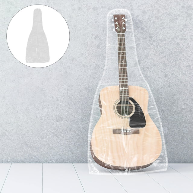 TEHAUX Acoustic Guitar Accessories Transparent PVC Cover Folding Design 1 Set