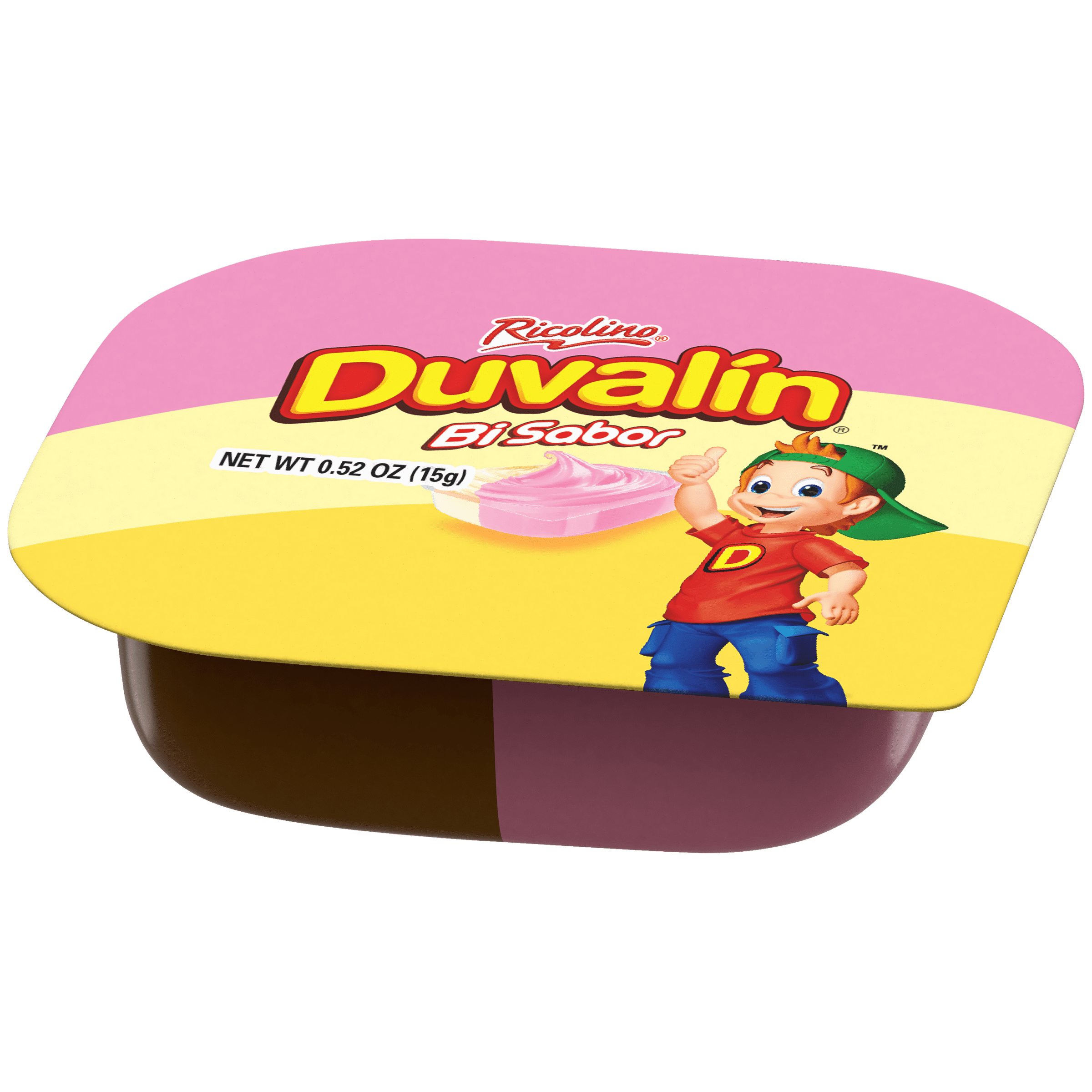 (5 pack) Ricolino Duvalin Hazelnut and Strawberry Candy Spread, 9.36 oz, 18 Count Box