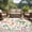 Green, variant on Round Area Rug 5 Ft, Mushrooms Ferns Washable Non-Slip Circle Carpet for Living Room/Bedroom, Watercolor Forest Floral Botanical Spring Low-Profile Runner Mats Collection Rugs for Indoor