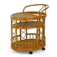 thumbnail image 6 of SK New Interiors Trolly Moving Serving Cart Bar Table ECO Natural Rattan Wicker Handmade, Colonial, 6 of 7