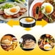 thumbnail image 4 of Aro para huevos de acero inoxidable con mango. Aro de cocción antiadherente para freír huevos redondos. Molde para plancha para sándwiches de desayuno, panqueques y hamburguesas. Mango resistente al, 4 of 9