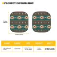 thumbnail image 5 of Yuyamidu Aztec Western Geometric Car Sun Shade Windshield Green Car Windshield Shades 2 Packs Fashion Windshield Cover for Automotive Truck Van Interior Decor Accessories, 5 of 5
