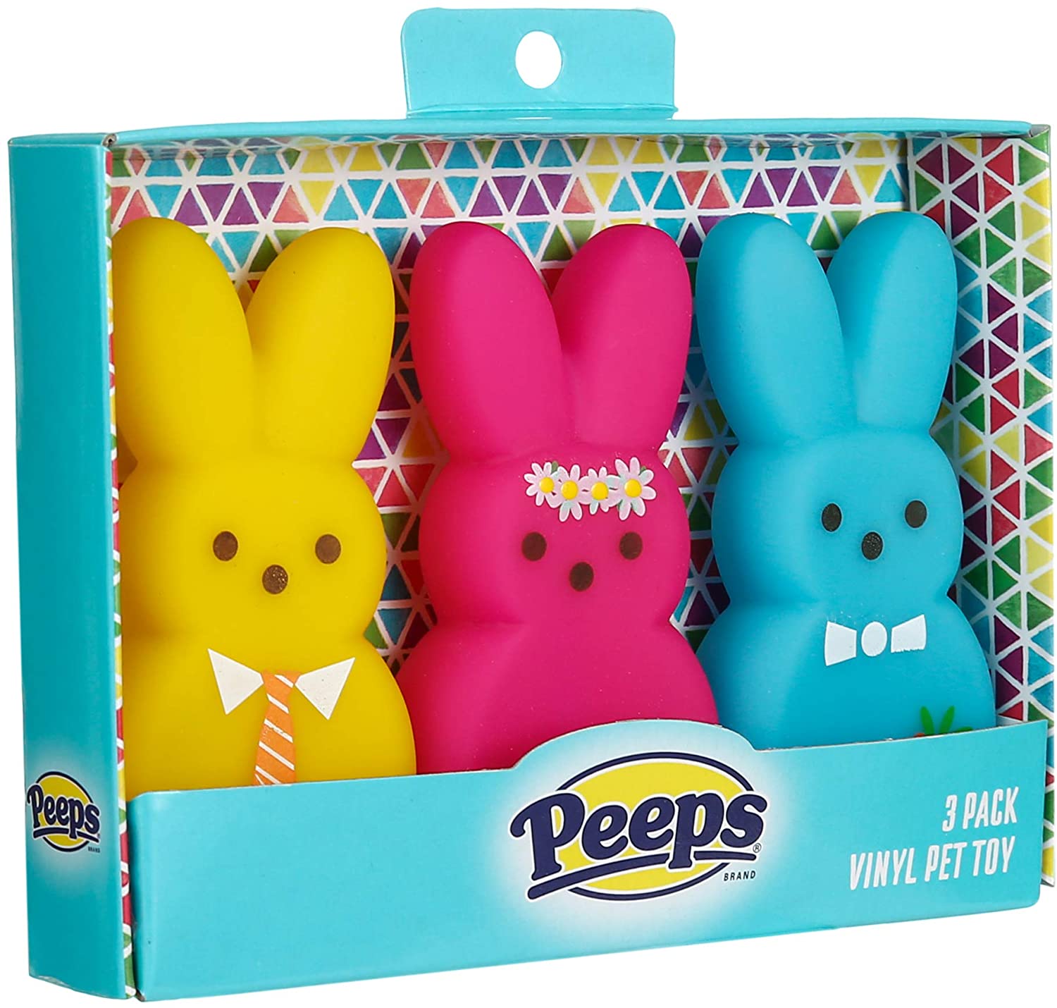 easter peep dog toy