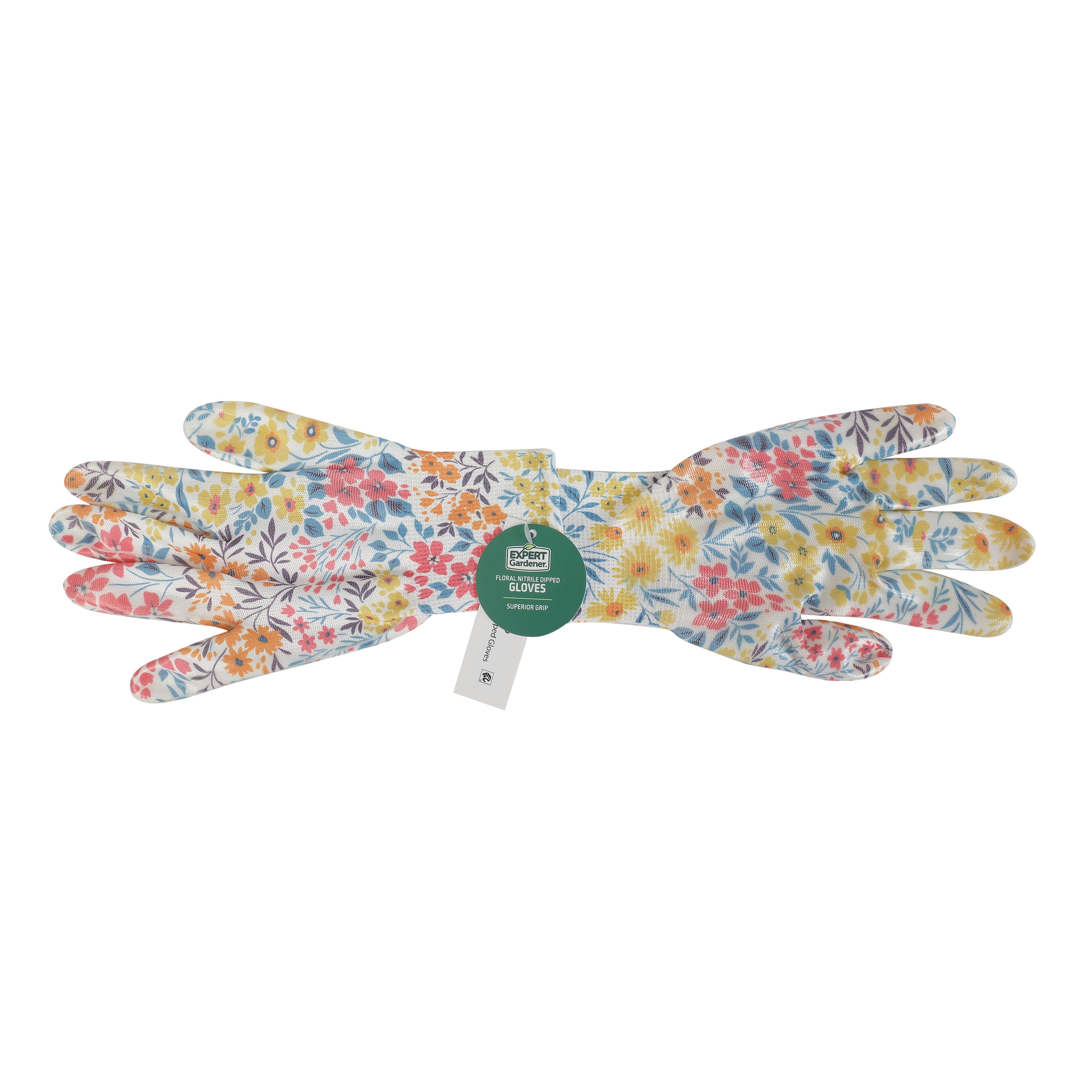 Expert Gardener Floral Pattern Nitrile Gardener Gloves