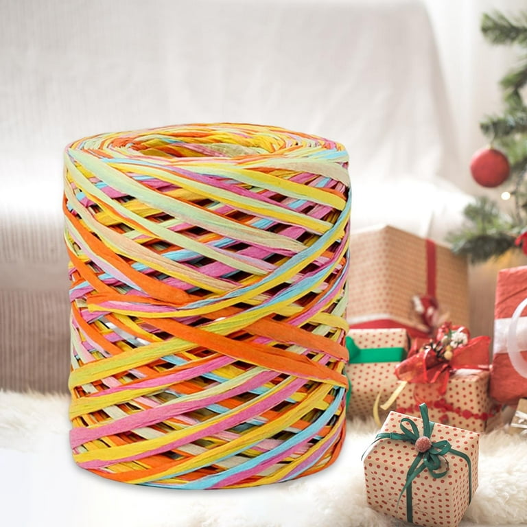 Colored Paper Raffia Ribbon, Recyclable Twine for Gift Wrapping