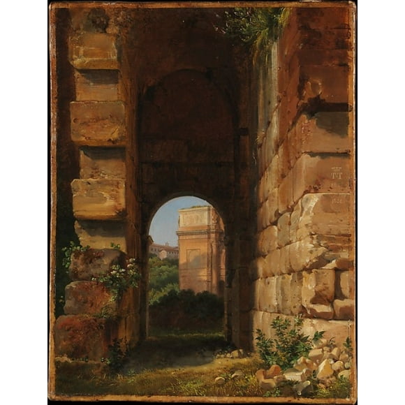 The Arch of Constantine Seen from the Colosseum Poster Print by Lancelot Th̩odore Turpin de Criss̩ (French, Paris 1782 �1859 Paris) (18 x 24)