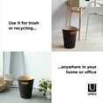 thumbnail image 6 of Umbra 2 gal Woodrow Wood Open Top Bathroom, Bedroom, Office Trash Can, Black, 6 of 14