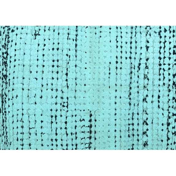 Ahgly Company Indoor Rectangle Solid Light Blue Modern Area Rugs, 4' x 6'