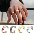 thumbnail image 1 of AYYUFE Men Ring Opening Magnetic Jewelry Electroplating Geometric Finger Ring Birthday Gifts, 1 of 8