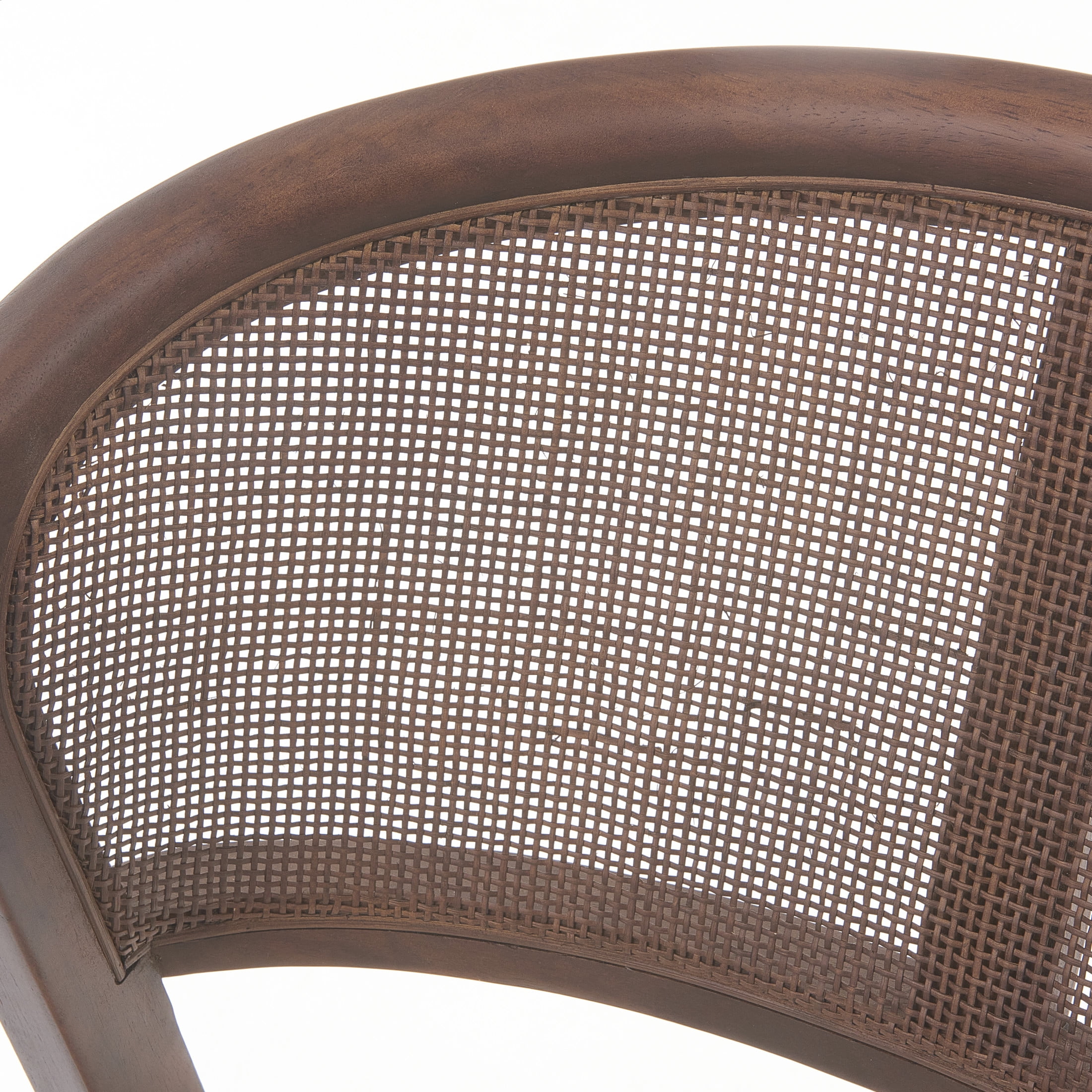 Christopher Knight Home Modern Armless Dining Chairs with Cane Back, Wood Frame, Walnut, Set of 4