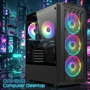 STGAubron Gaming Desktop PC, Intel Core i5-13400F up to 4.6GHz, 16G DDR4, 512G SSD, GeForce RTX 3050 6G, WiFi 6, BT 5.2, RGB Fan x4, Windows 11 Home