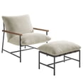 thumbnail image 6 of Modway Raya Outdoor Patio Boucle Lounge Chair and Ottoman in Ivory, 6 of 9