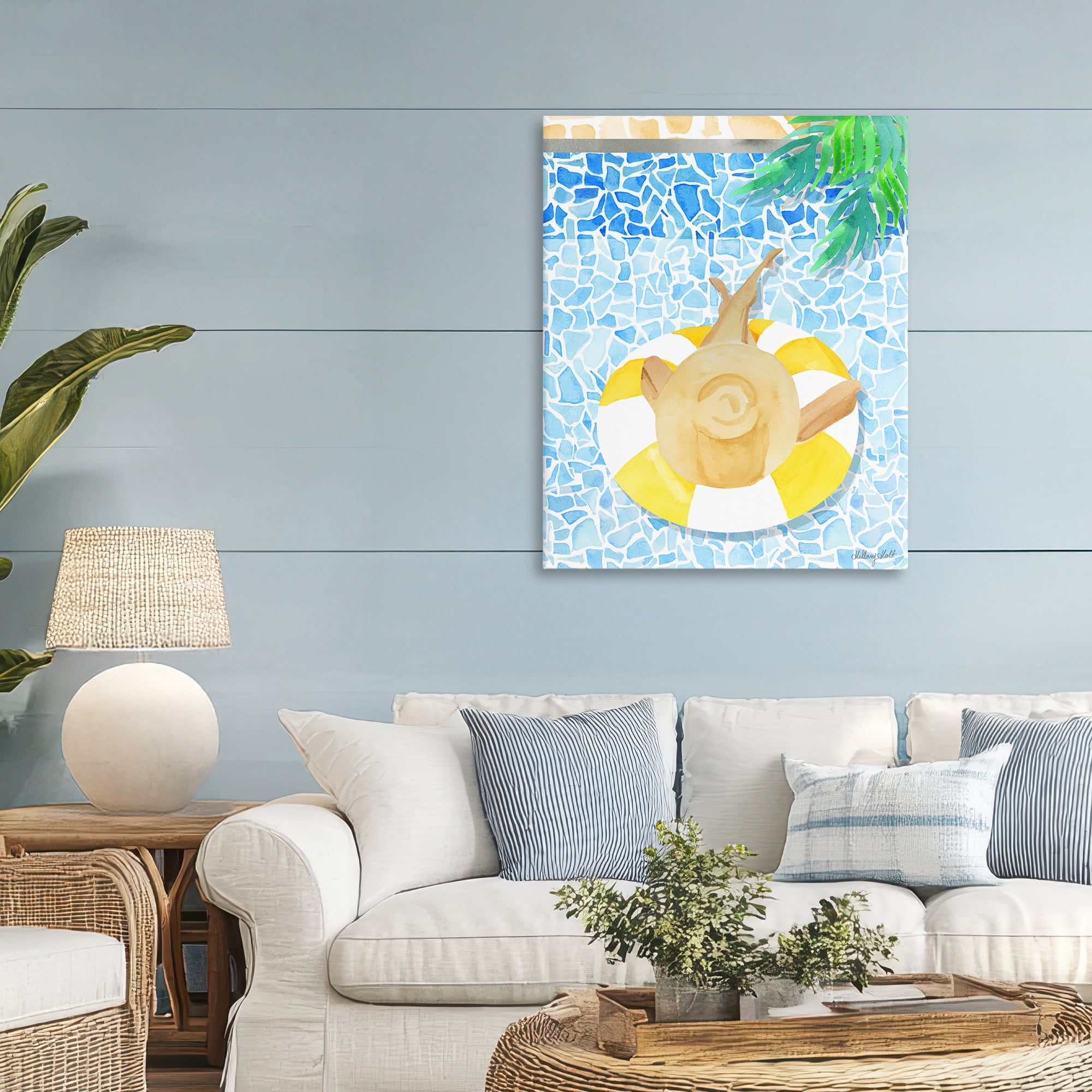 Stupell Industries Summer Poolside Drift Canvas Wall Art, design by Hillary Holt