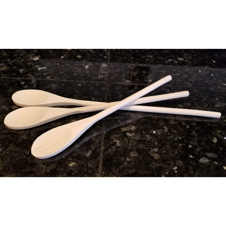 Handy Housewares 3 piece Long Handle Wooden Mixing Spoon Set - 10, 12  and