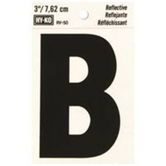 Hy KO 0198549 Letter House B 3 in. Reflective Black - Case of 10