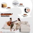 thumbnail image 5 of 120" Modular Sectional Cloud Boneless Couch with Ottoman, L-Shaped 3-Seater Modern Modular Sofa Bed with Deep Seat, Upholstered Sectional Couches for Living Room，No Assembly Required (Beige), 5 of 7