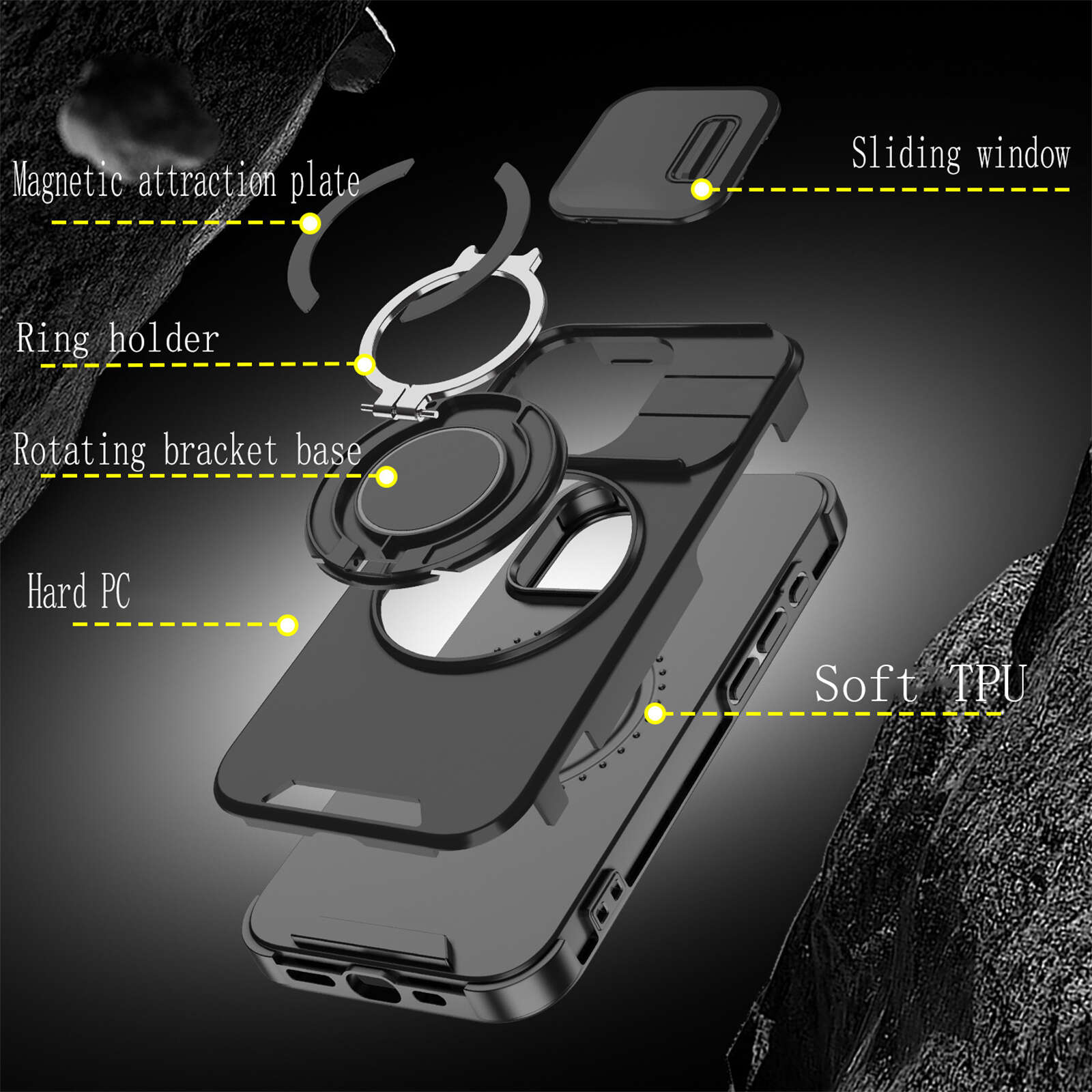 Bentoben iPhone 13/14 Case With Kickstand and Camera Cover photo 6