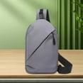 thumbnail image 1 of Mochila Bandolera Cruzada para Hombres y Mujeres – Bolsa de Hombro de Tela para Senderismo con Correa Ajustable, Conector para Auriculares, Paquete Pecho Compacto para Viajes, Caminatas, Ciclismo –, 1 of 6