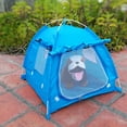 thumbnail image 3 of Greeniant Tienda de campaña para mascotas al aire libre, transpirable, lavable, cama plegable, cachorro, impermeable, perros pequeños y Hábitats y jaulas para animales pequeños L/Azul, 3 of 6