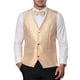 thumbnail image 1 of INSPIRE CHIC Chaleco de Hombre Brillante con Cuello en V Sin Mangas Chaleco Metálico Brillante para Fiesta Formal L Dorado, 1 of 5